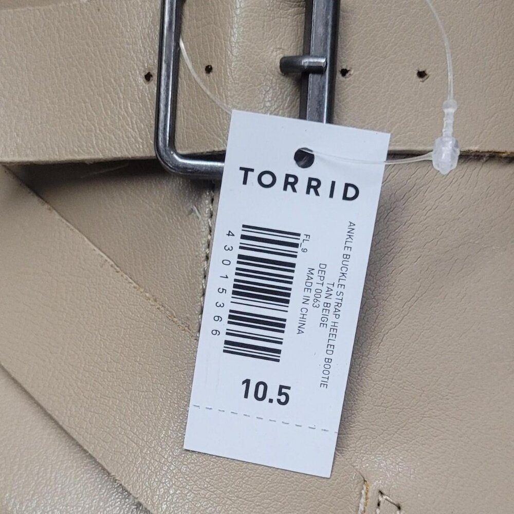 Torrid Tan Ankle Boots – Size 10.5New with Tags | Chunky Heel | Buckle Detail - Picture 5 of 5